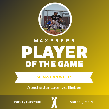#16 Sebastian Wells Player of the Game badge