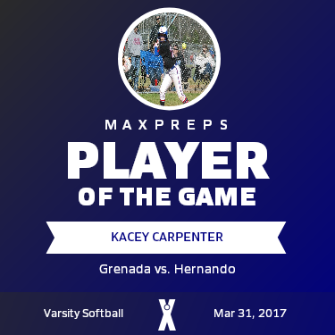 #27 Kacey Carpenter Player of the Game badge
