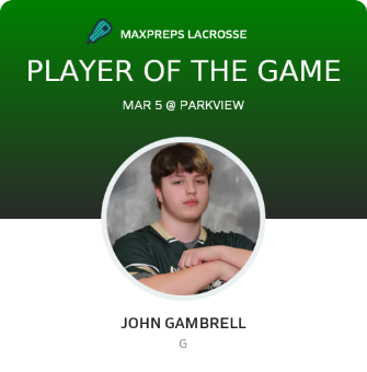 #11 John Gambrell Player of the Game badge