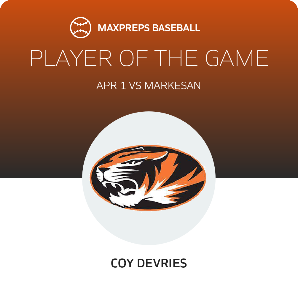 #16 Coy DeVries Player of the Game badge