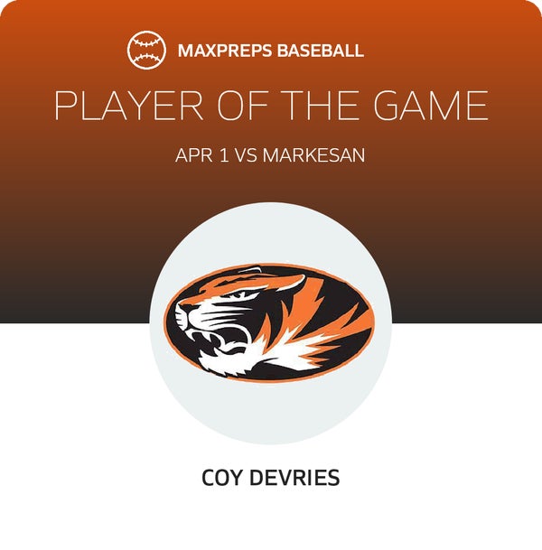#16 Coy DeVries Player of the Game badge