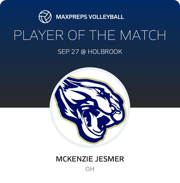 #21 Mckenzie Jesmer Player of the Game badge