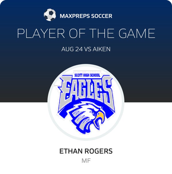 #10 Ethan Rogers Player of the Game badge
