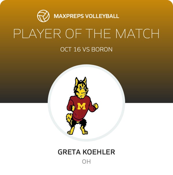 #13 Greta Koehler Player of the Game badge