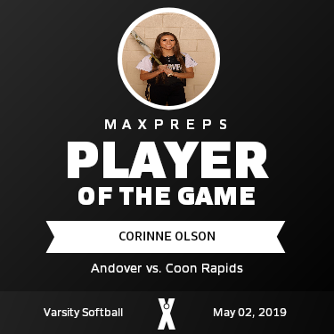 #23 Corinne Olson Player of the Game badge