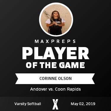 #23 Corinne Olson Player of the Game badge