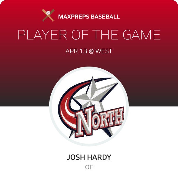 #24 JOSH HARDY Player of the Game badge
