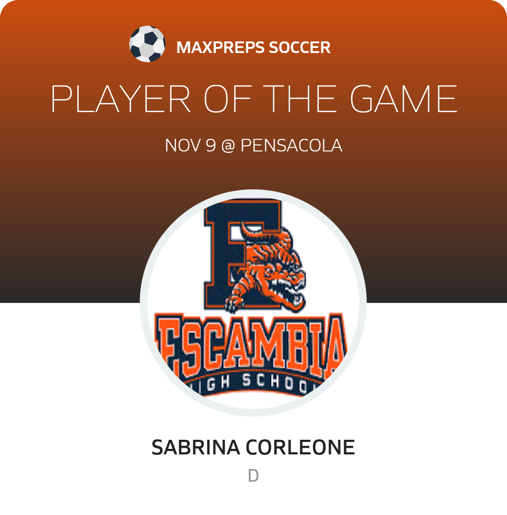 #8 Sabrina Corleone Player of the Game badge