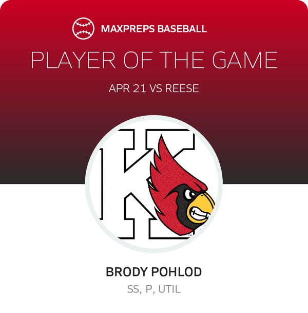 #10 Brody Pohlod Player of the Game badge