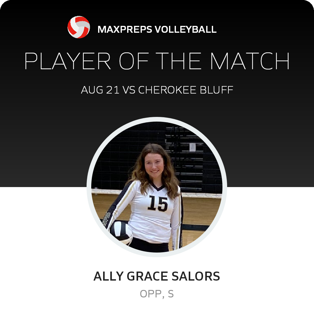 #13 Ally grace Salors Player of the Game badge