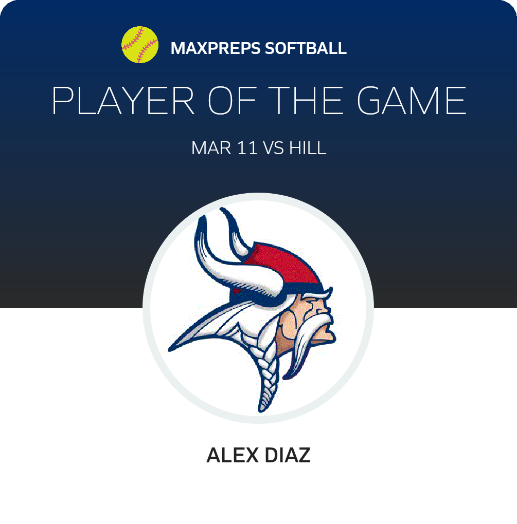 #22 Alex Diaz Player of the Game badge