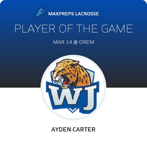 #36 Ayden Carter Player of the Game badge