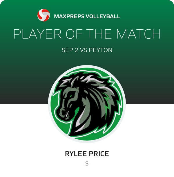 #4 Rylee Price Player of the Game badge