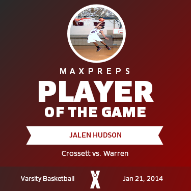 #10 Jalen Hudson Player of the Game badge