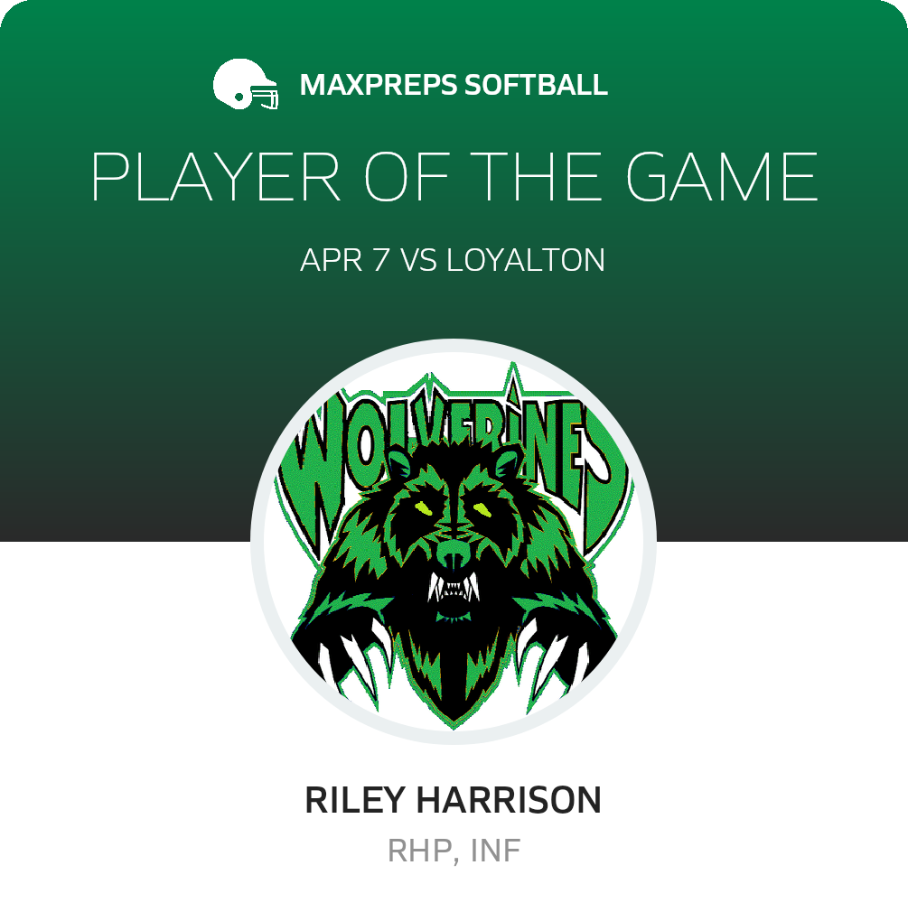 #4 Riley Harrison Player of the Game badge