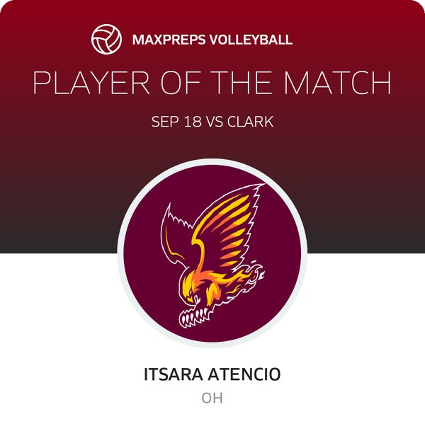 #7 Itsara Atencio Player of the Game badge