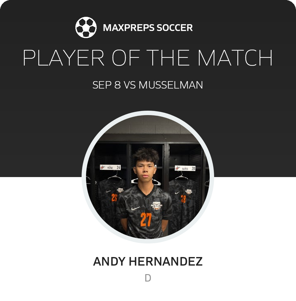 Andy Hernandez, Martinsburg Man of the Match