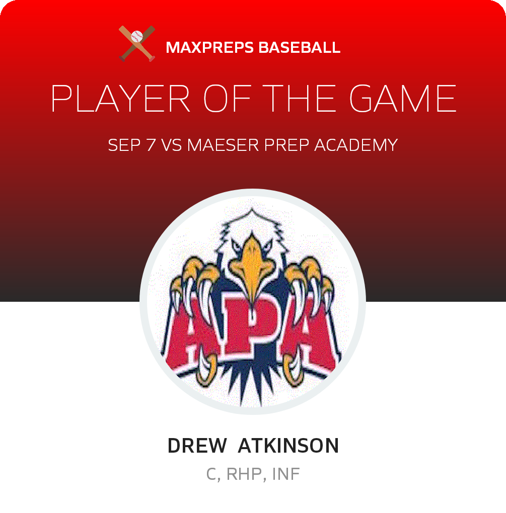 #29 Drew  Atkinson Player of the Game badge