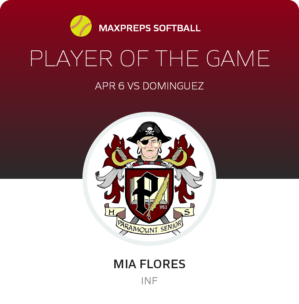 #23 Mia Flores Player of the Game badge