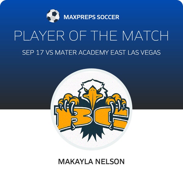 #4 Makayla Nelson Player of the Game badge