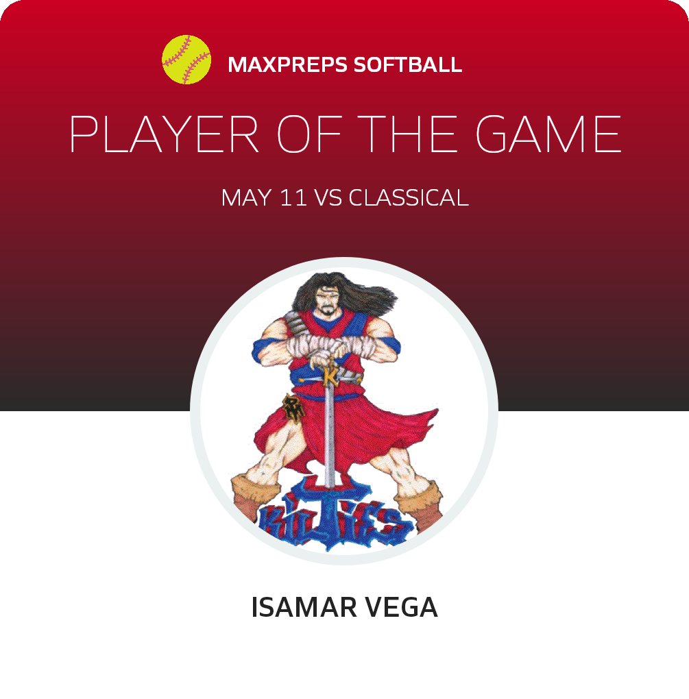 #12 Isamar Vega Player of the Game badge