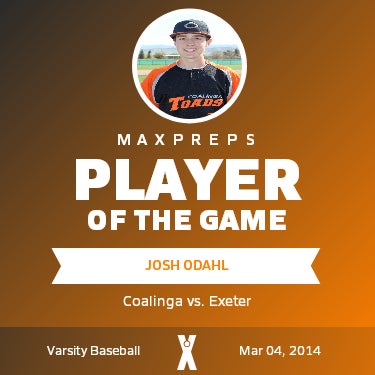 #25 Josh Odahl Player of the Game badge