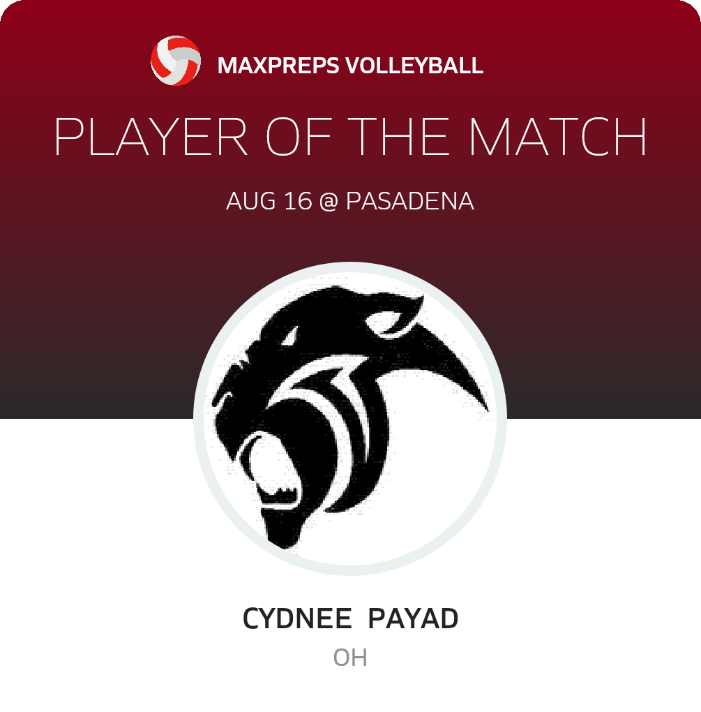 #1 Cydnee  Payad Player of the Game badge