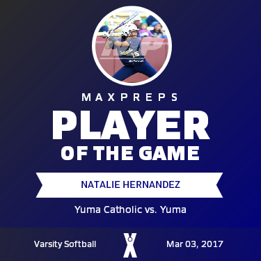#15 Natalie Hernandez Player of the Game badge
