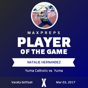 #15 Natalie Hernandez Player of the Game badge