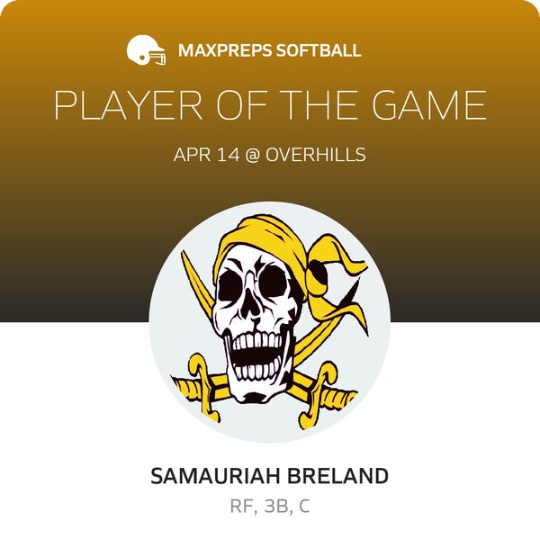 #17 Samauriah Breland Player of the Game badge