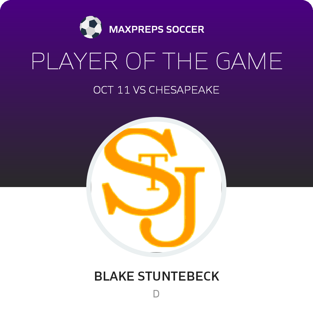 #13 Blake Stuntebeck Player of the Game badge