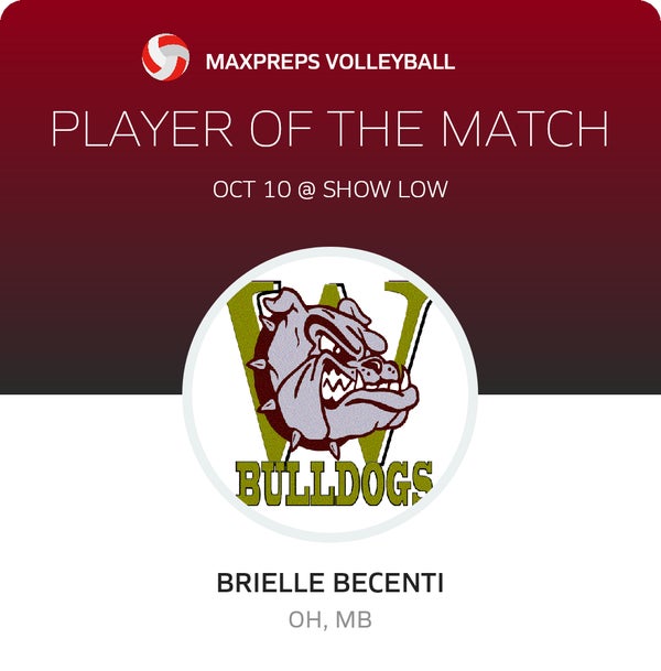 #14 Brielle Becenti Player of the Game badge