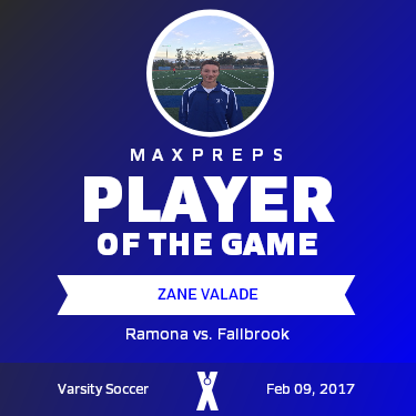 #16 Zane Valade Player of the Game badge