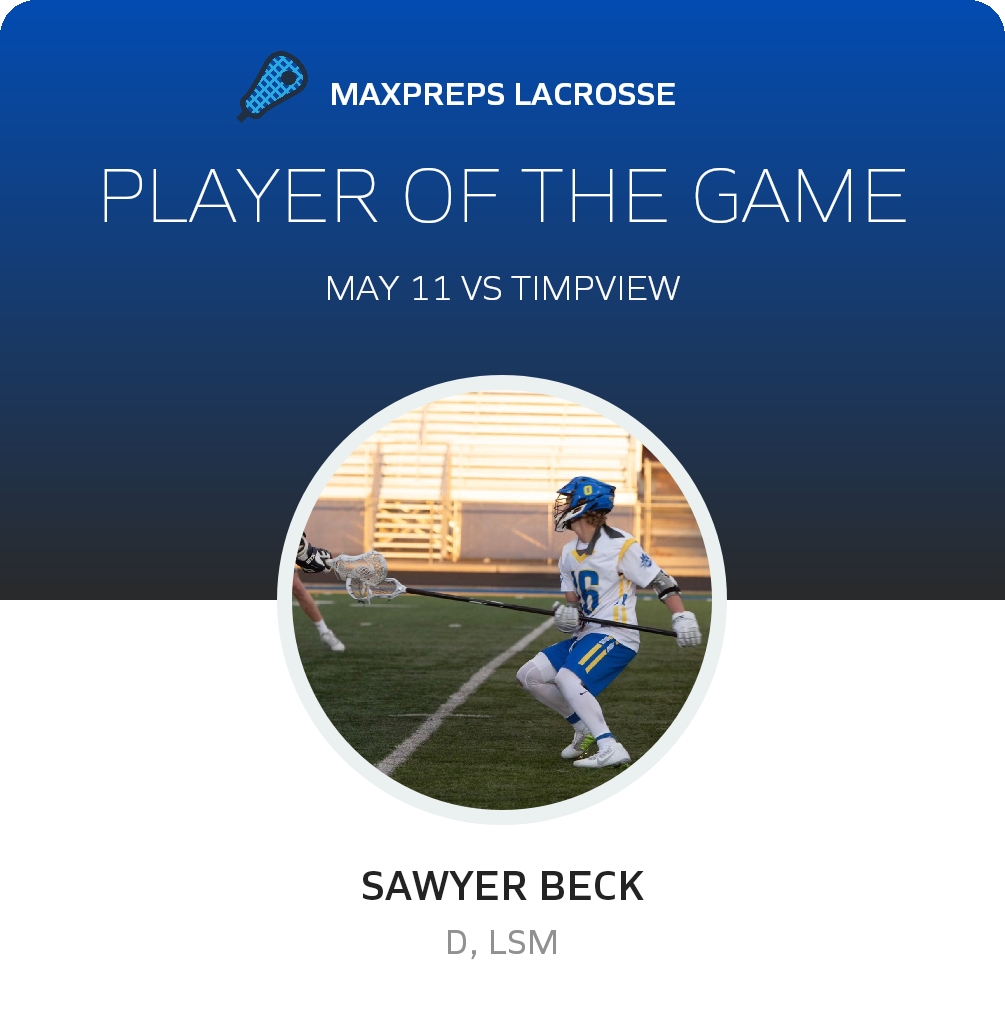 #16 Sawyer Beck Player of the Game badge
