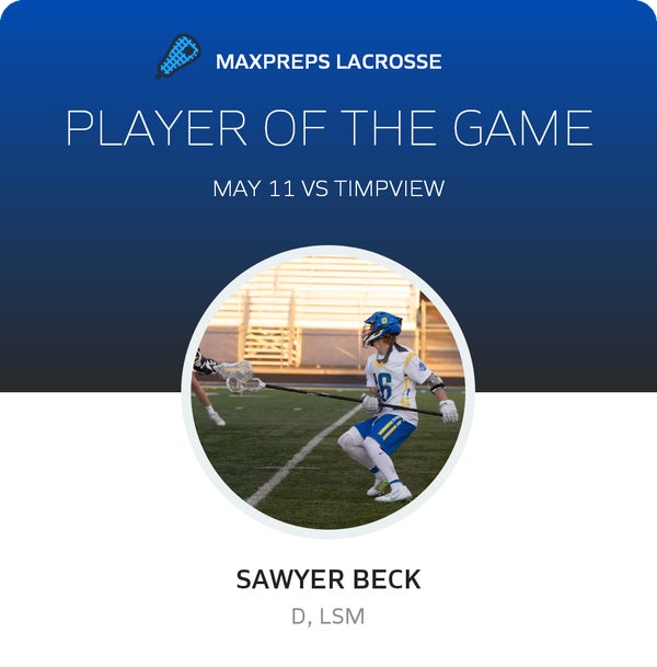 #16 Sawyer Beck Player of the Game badge