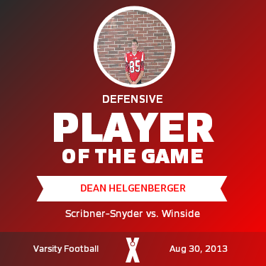 #85 Dean Helgenberger Player of the Game badge