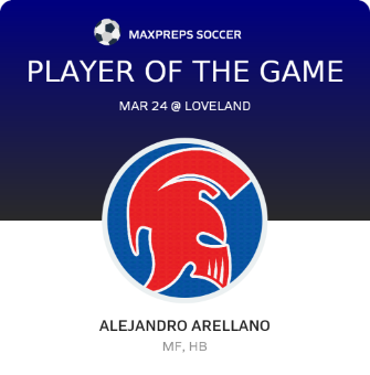 #10 Alejandro Arellano Player of the Game badge