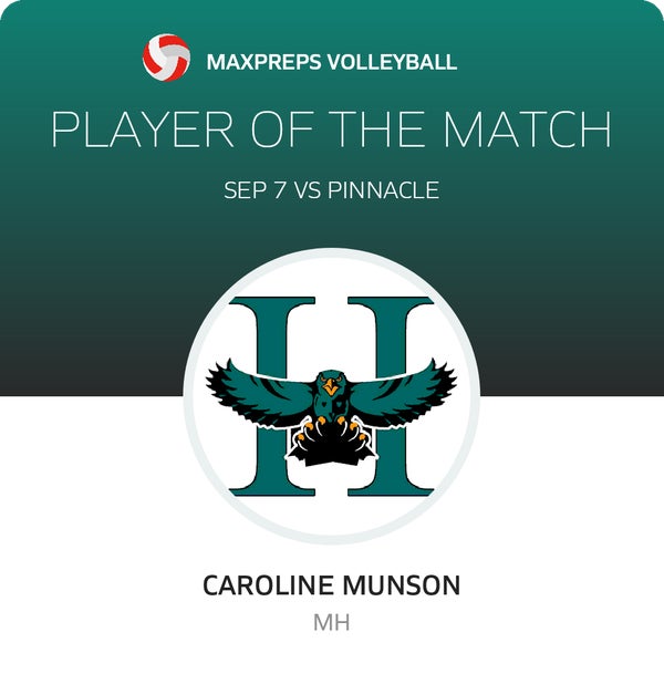 #12 Caroline Munson Player of the Game badge