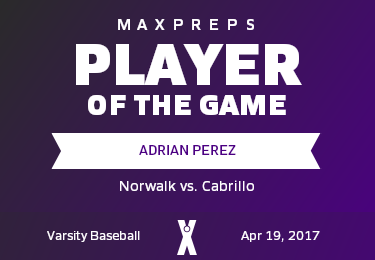 #5 Adrian Perez Player of the Game badge