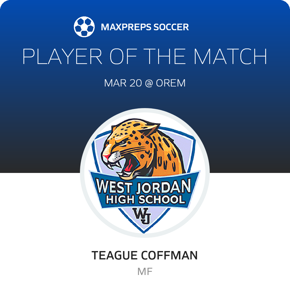 #27 Teague Coffman Player of the Game badge