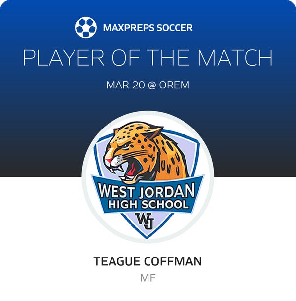#27 Teague Coffman Player of the Game badge