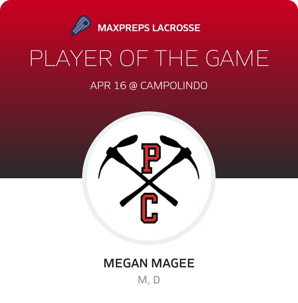 #5 Megan Magee Player of the Game badge