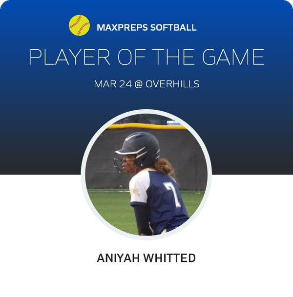 #7 Aniyah Whitted Player of the Game badge