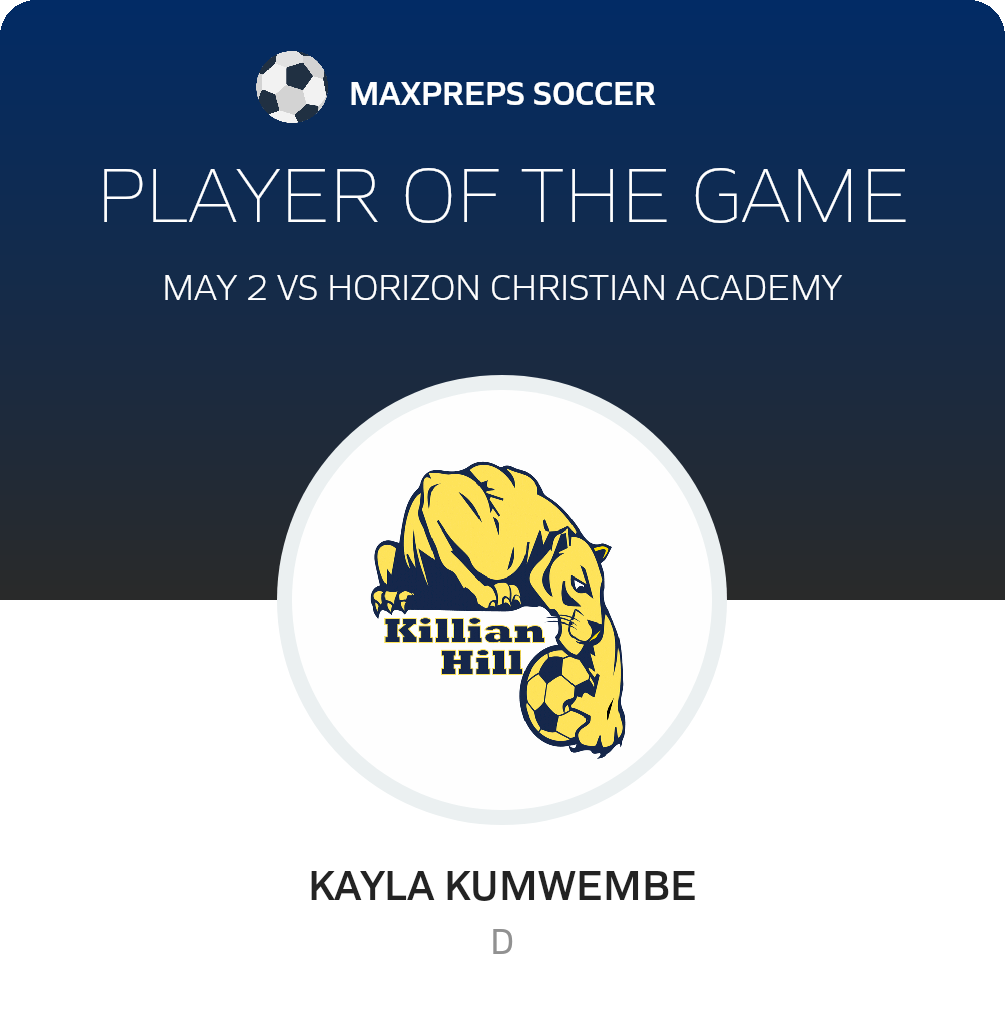 #17 Kayla Kumwembe Player of the Game badge