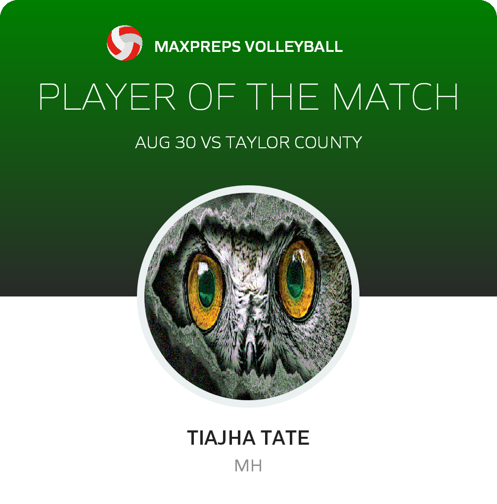 #14 Tiajha Tate Player of the Game badge