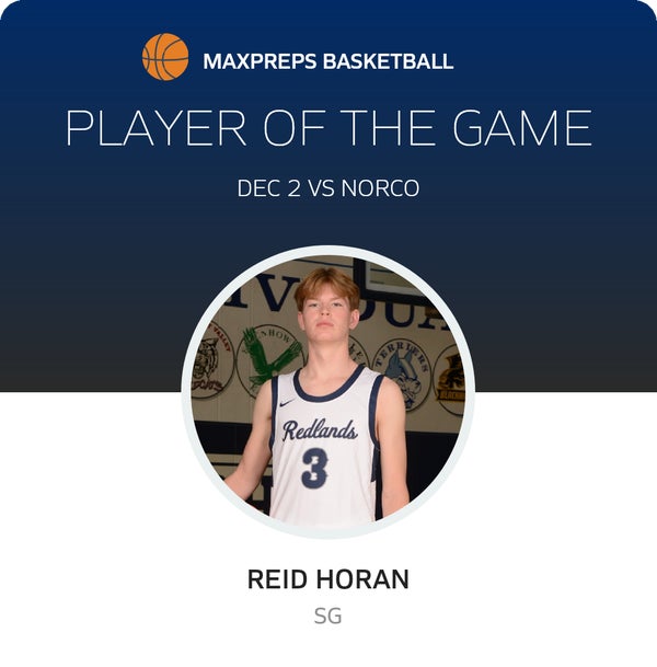 #3 Reid Horan Player of the Game badge