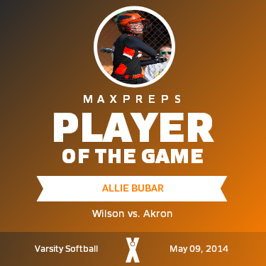 #6 Allie Bubar Player of the Game badge