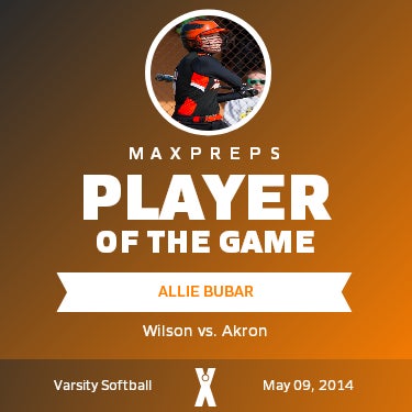 #6 Allie Bubar Player of the Game badge