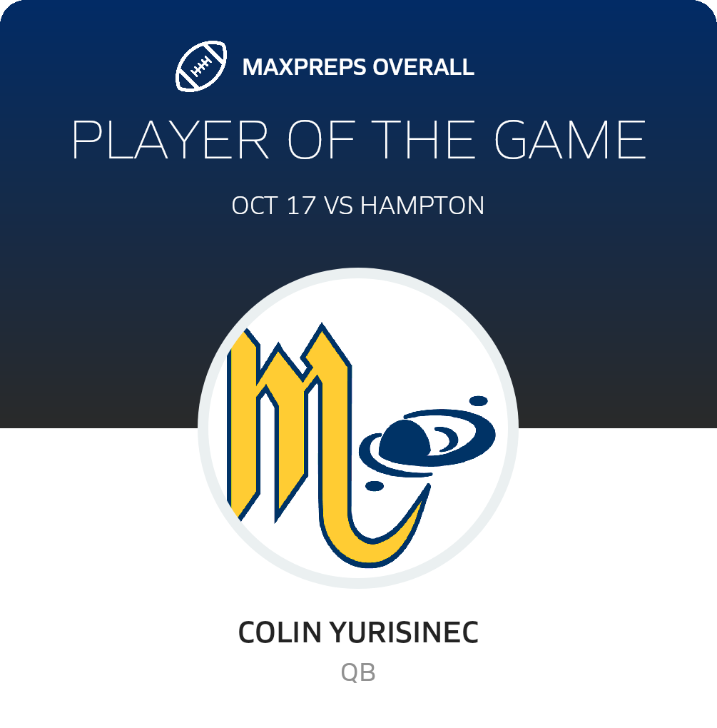 #1 Colin Yurisinec Player of the Game badge