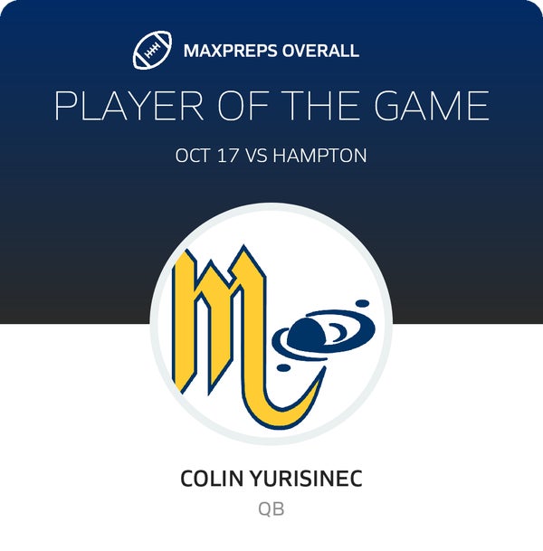 #1 Colin Yurisinec Player of the Game badge